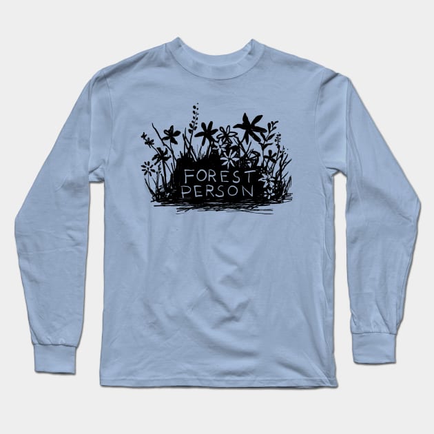 Forest Person Long Sleeve T-Shirt by FoxShiver